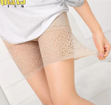 3pcs/lot Summer Style Ladies Boxer Short Safe Pants Bamboo boyshort underpants with Lace Plus big Sizes ladies' underwear