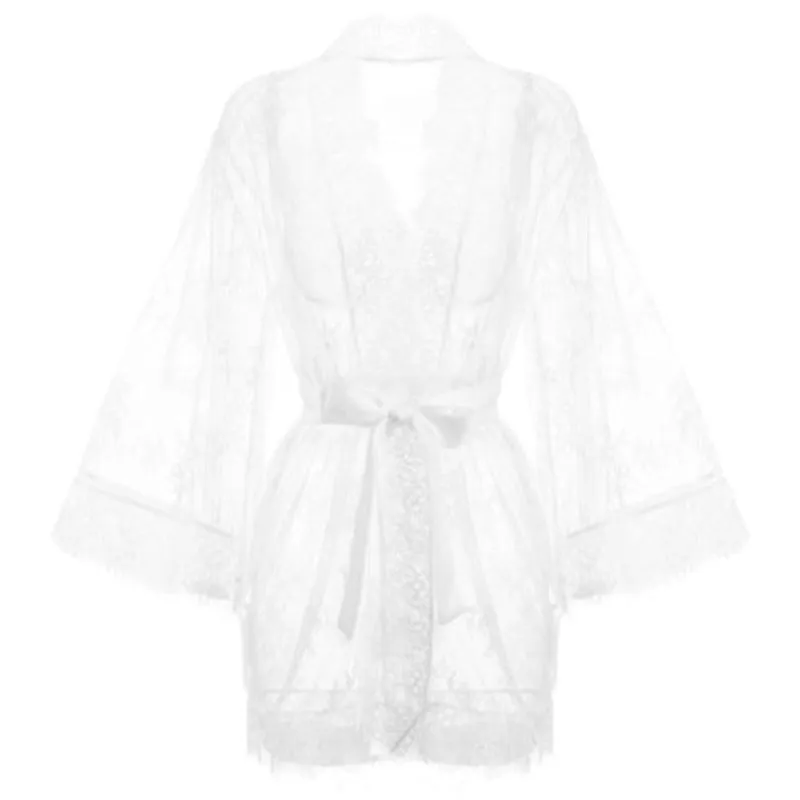 Black White Seductive Robe