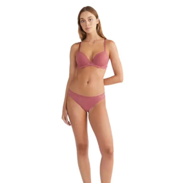 Calvin Klein Seductive Comfort Lotus Floral Bikini Brief Raspberry Blush