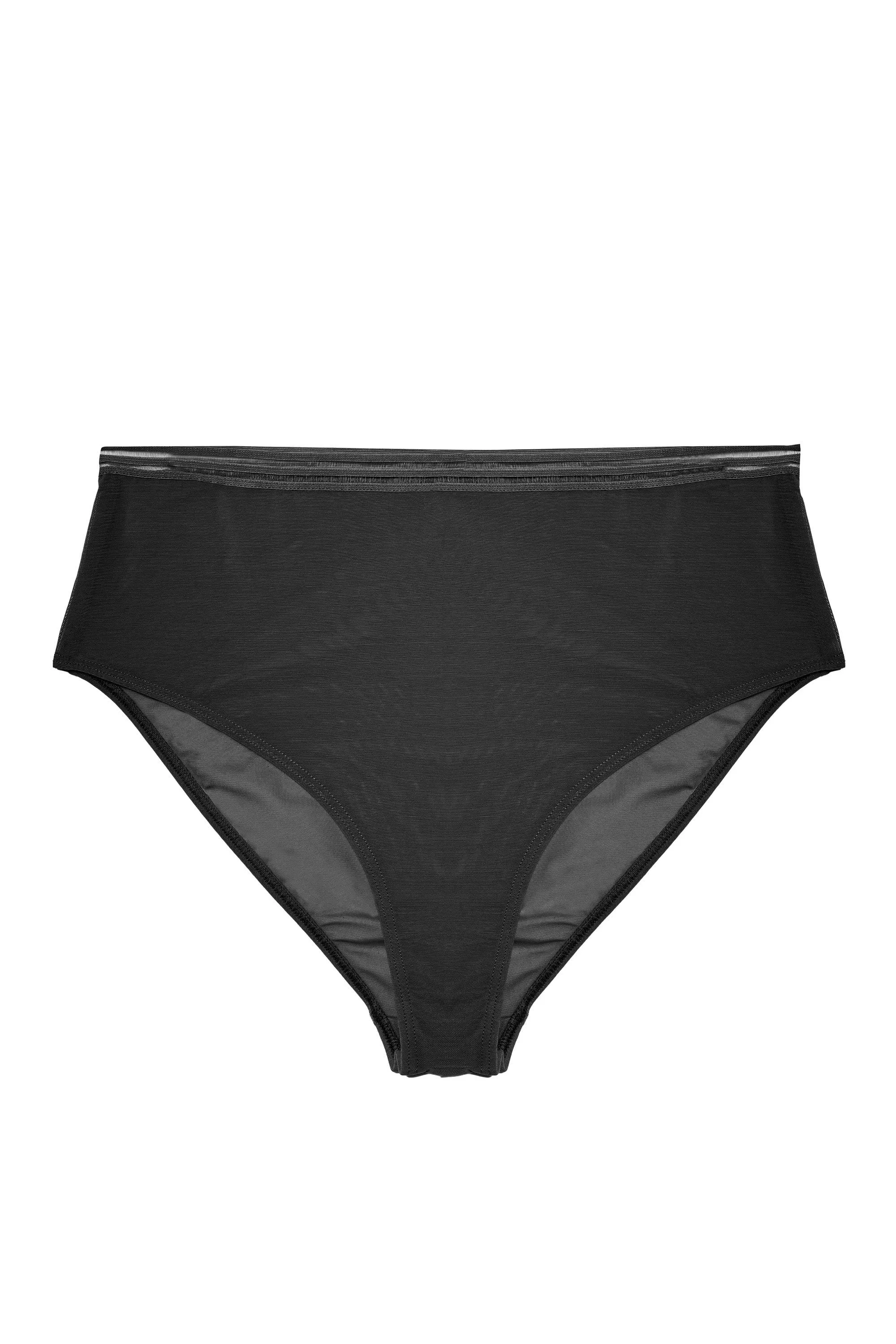 Chelsea Black Mesh Highwaist Brief