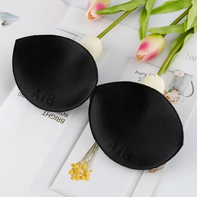 Flymokoii 1 Pair/Lot Women Bra Padded Chest Cups Thick Insert Breast Enhancer Push Up Bikini Invisible Bra Pads for Swimsuit