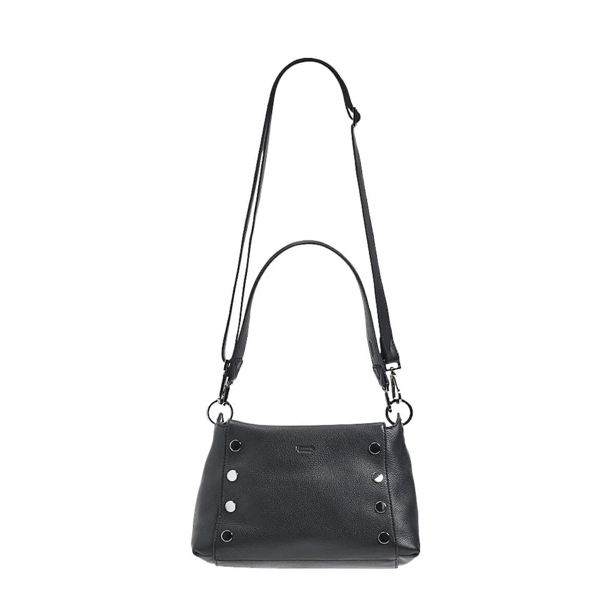 Hammitt Bryant Med Leather Shoulder Bag Black/Gunmetal