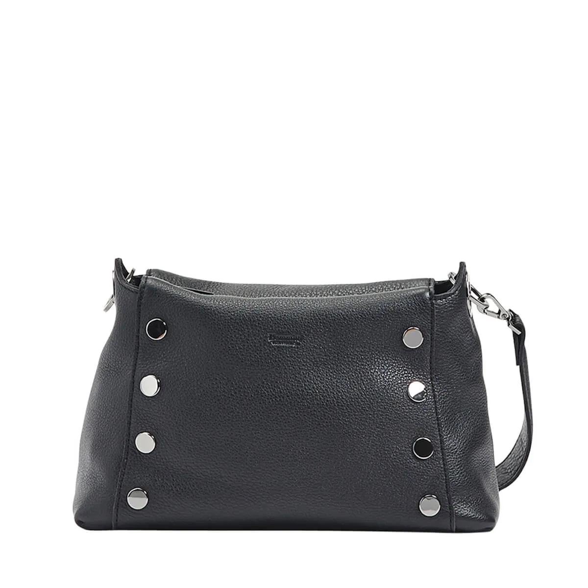 Hammitt Bryant Med Leather Shoulder Bag Black/Gunmetal