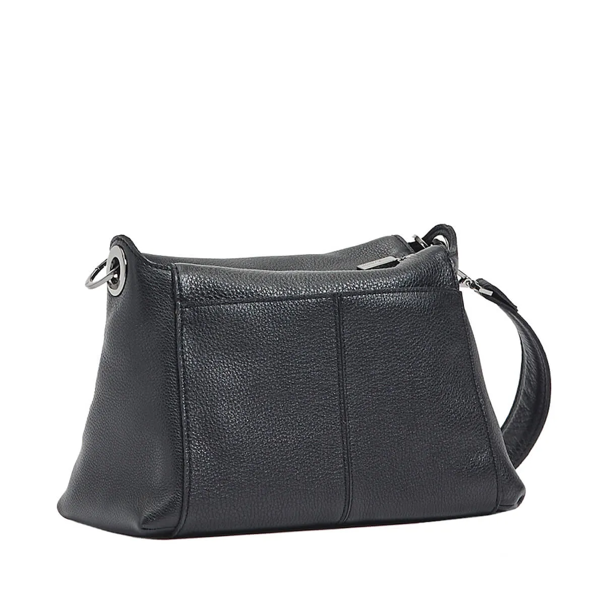 Hammitt Bryant Med Leather Shoulder Bag Black/Gunmetal