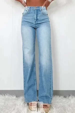 High Rise Straight Jeans