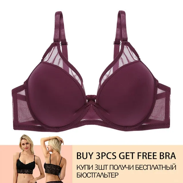 Hot Women Bra Push Up Bra For Women Sexy Cover B C Cup Bras 2019 Solid Seamless Bralette Top Lingerie Ultrathin Female Underwear
