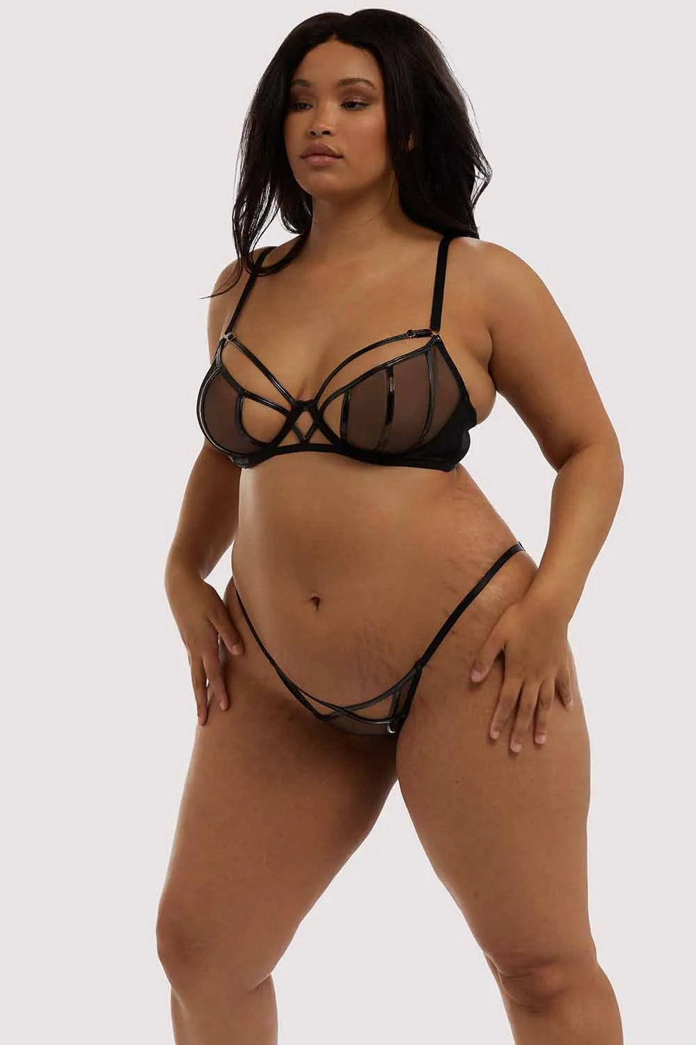 Kelly Black PVC Brief