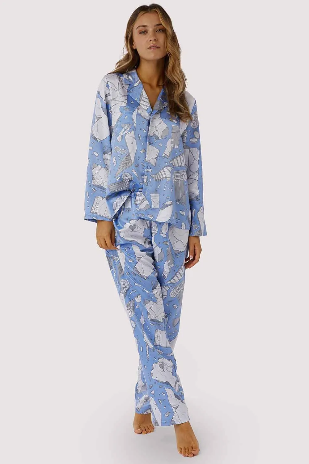 Logan Spector Statues Long Pyjama Shirt. . Size UK 16