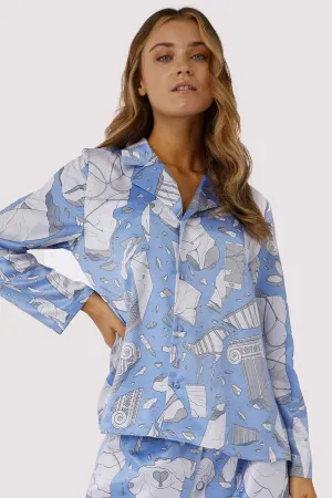 Logan Spector Statues Long Pyjama Shirt. . Size UK 16