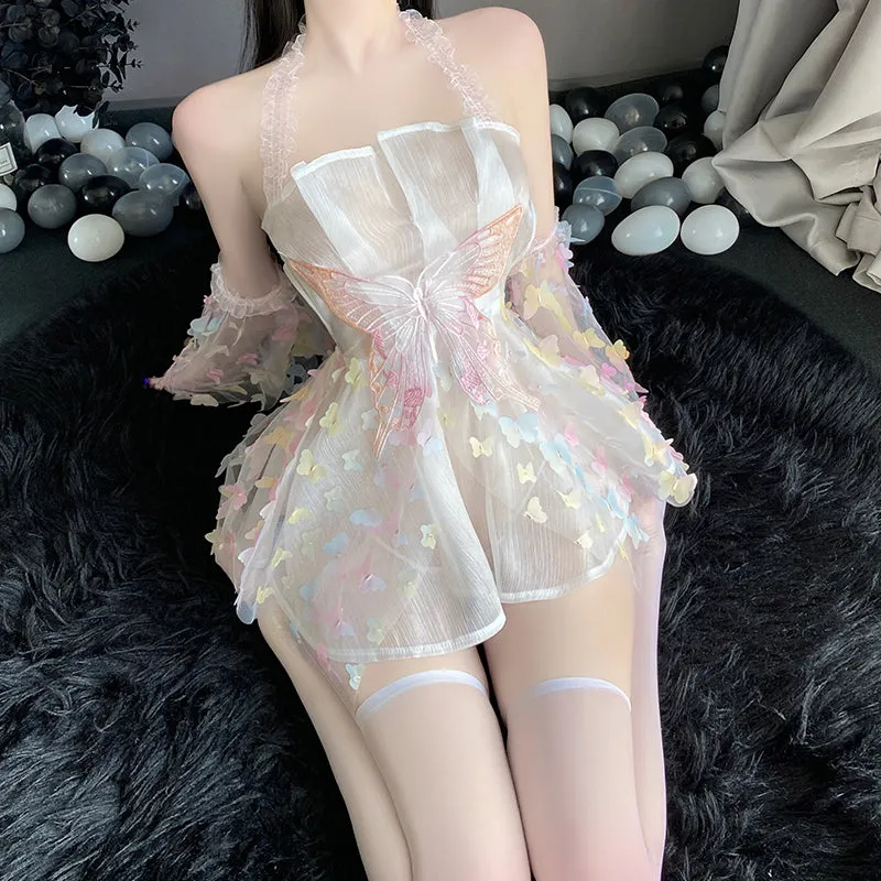MY-9121  Three-dimensional butterfly print princess dress