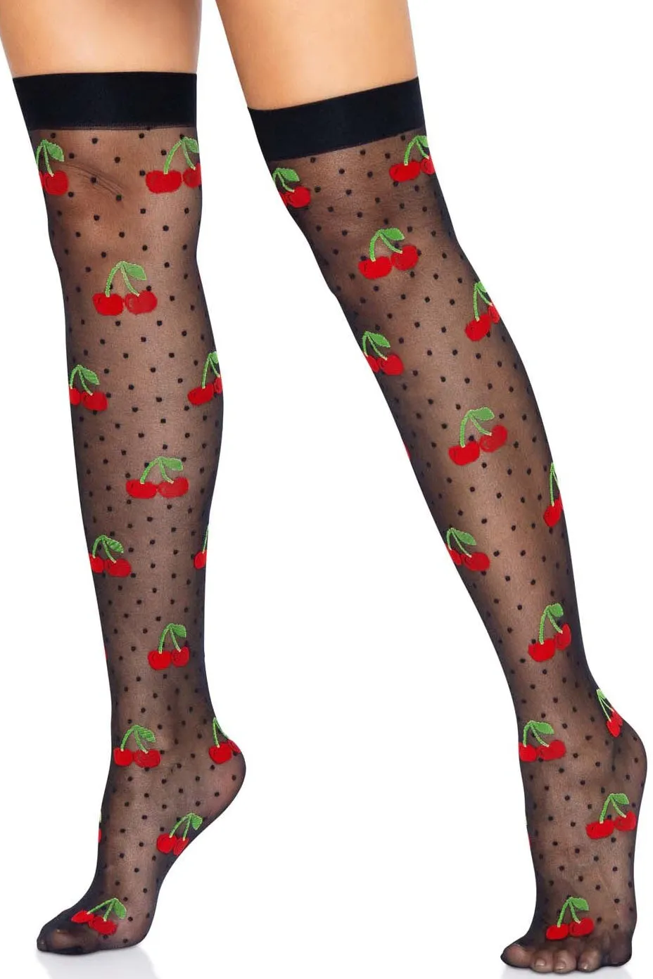 Polka Dot Cherry Stockings