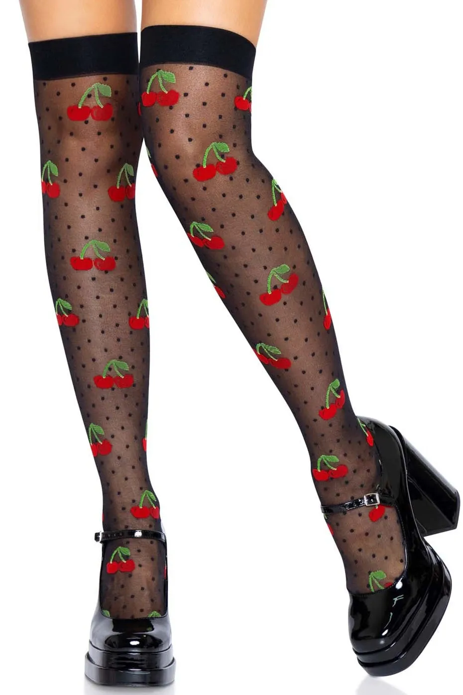 Polka Dot Cherry Stockings