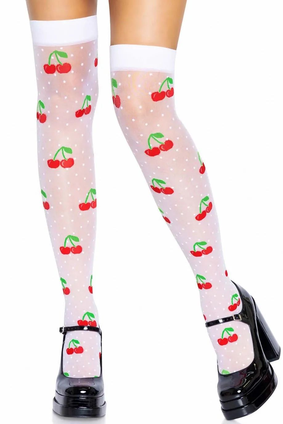 Polka Dot Cherry Stockings