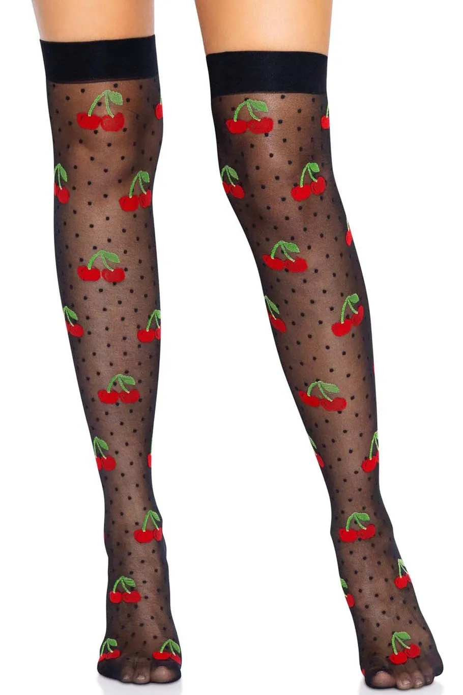 Polka Dot Cherry Stockings