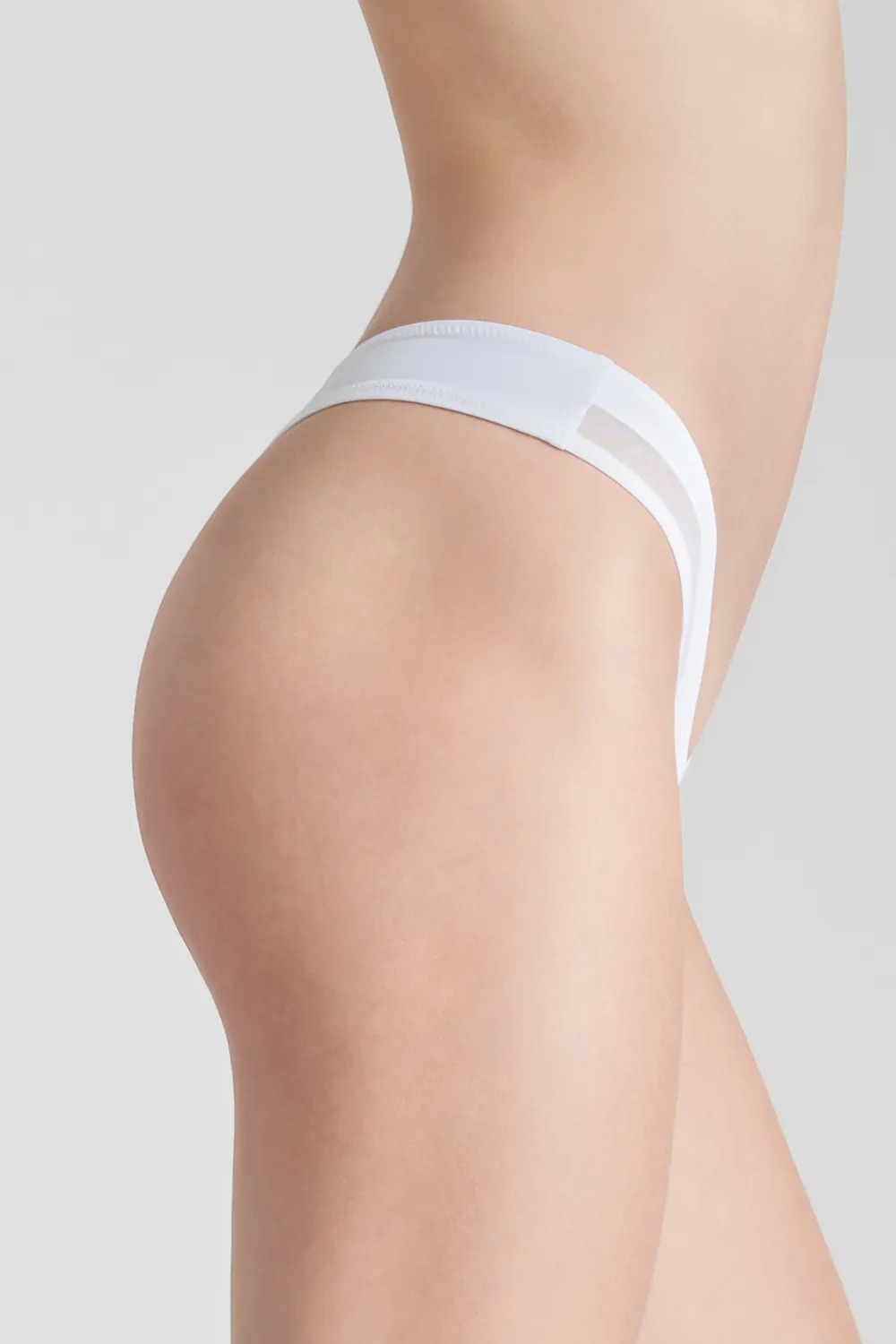 Pure Tentation High Rise Thong White