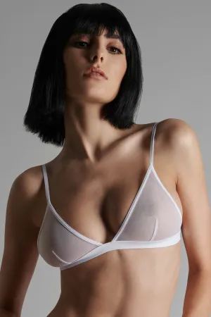 Pure Tentation Triangle Bra White