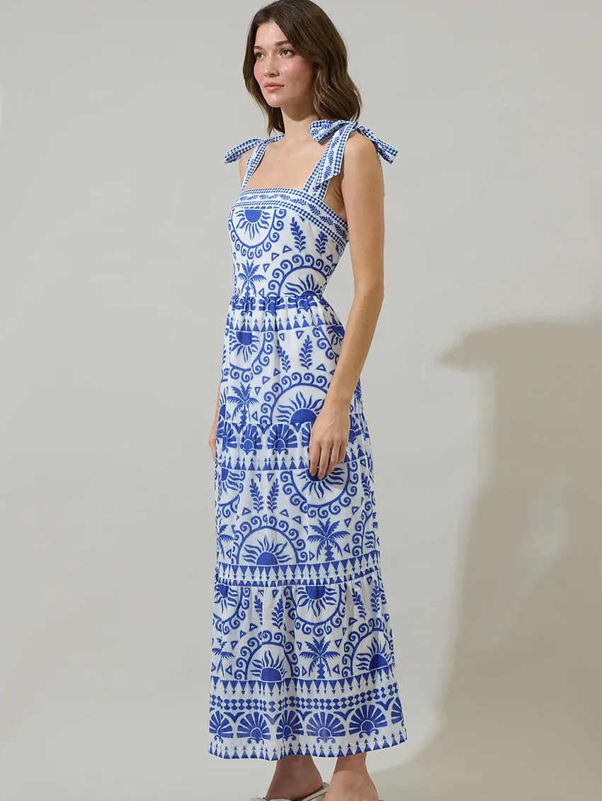 Rivera Tropics Tiered Maxi Dress