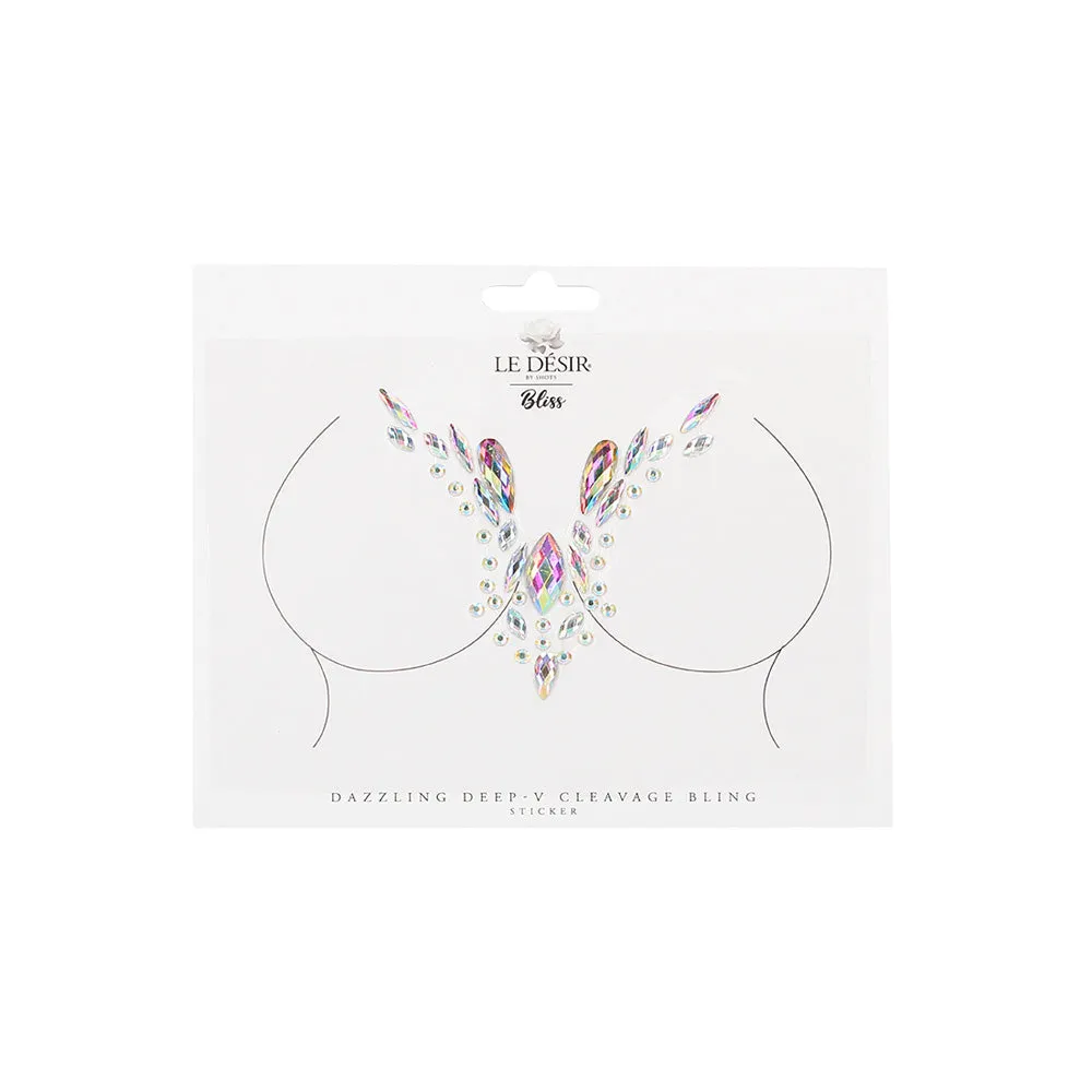 Shots Bliss Dazzling V Cleavage Bling Sticker O/S