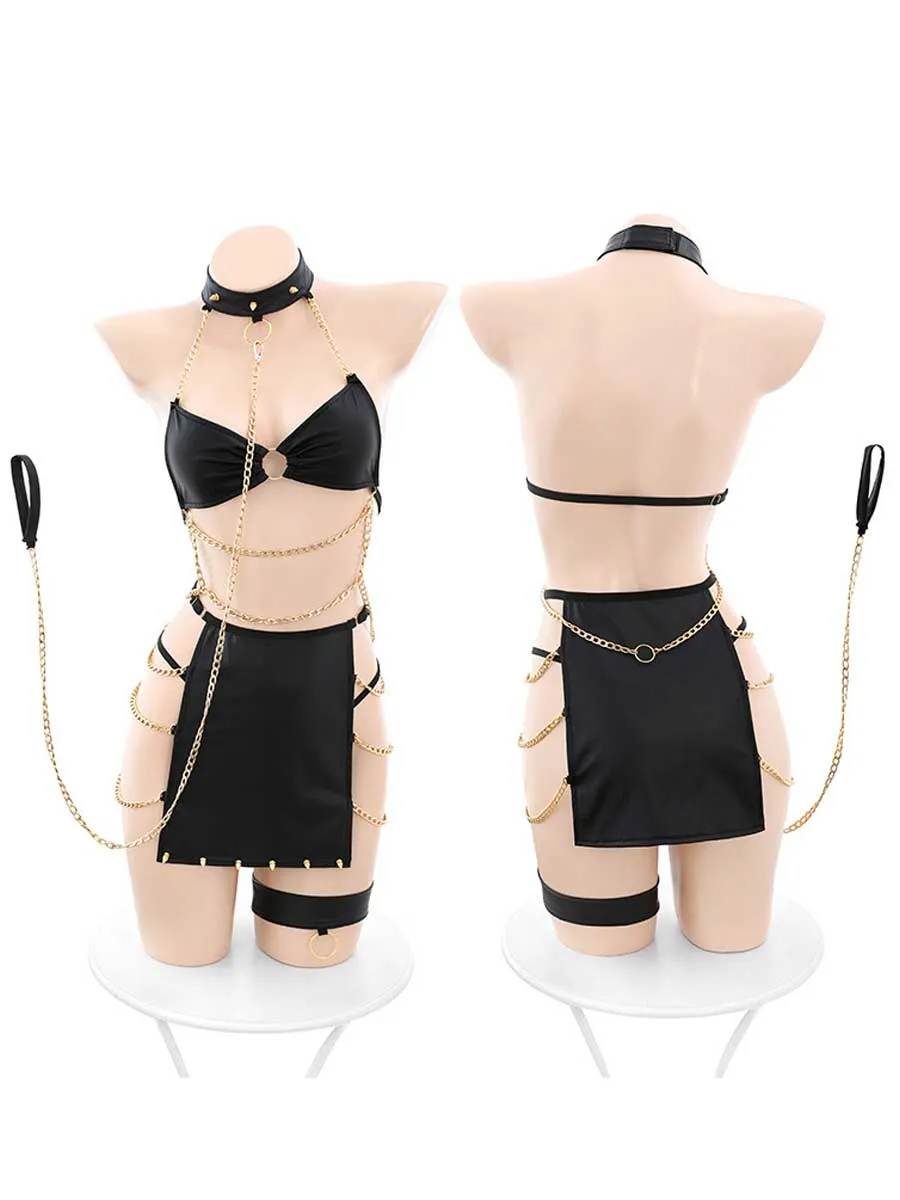 Wet Look Devil Cosplay Lingerie